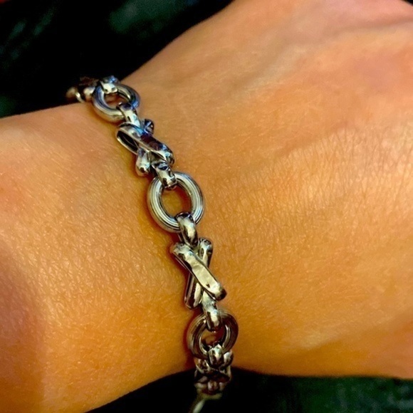 Stylish bracelet unisex 14k white gold new - Picture 3 of 5